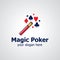 Magic poker vector logo design