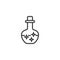 Magic potion flask line icon