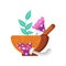 Magic Potion Recipe Components in Bowl Icon