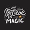 Magic quotes set for your design. Hand lettering illustrations