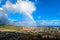 Magic rainbow on a cityscape on the island of Oahu, USA