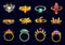 Magic rings, fantasy jewelry, game user interface