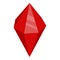 Magic ruby stone icon, isometric style