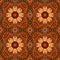 Magic seamless pattern with flower - mandala on bright ornamental background.