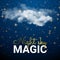 Magic Space cloud. Fairy Dust. Abstract Universe Background.