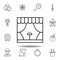 magic stage building outline icon. elements of magic illustration line icon. signs, symbols can be used for web, logo, mobile app