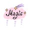 Magic text. Hand drawn vector Illustration for printing, backgrounds, covers, packaging, greeting cards, posters, stickers,
