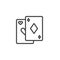 Magic trick card focus line icon