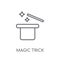 Magic trick linear icon. Modern outline Magic trick logo concept