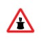 Magic Trick Warning sign red. illusion Hazard attention symbol.