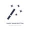 magic wand button icon on white background. Simple element illustration from UI concept