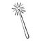 Magic wand fulfills wishes icon. asterisk isolated vector