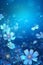 Magic white flower on blue spectrum in the dark like a dream Created with Generative AI technology