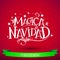 Magica Navidad, Spanish translation: Magic Christmas, Holiday Greeting Card. Merry Christmas lettering