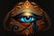 Magical blue Eye of Horus