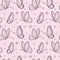 Magical butterfly seamless vector pattern