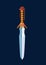 Magical cartoon glaive sword two-sided blade