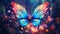 Magical colorful butterfly illustration