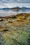 Magical colorful fairytale forests and bays at Tierra del Fuego National Park, Beagle Channel, Patagonia, Argentina