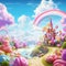 Magical Cotton Candy Landscape