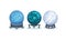 Magical Crystal Orbs as Mysterious Paranormal Wizard Sphere Vector Set