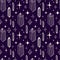 magical crystals and mystical gems seamless pattern.