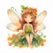 Magical fairyland whimsy, colorful illustration of cute fairies with wings, flowers, and sparkling wonder