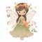 Magical fairyland whispers, delightful clipart of cute fairies with magical wings and whispering flower magic