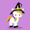 MAGICAL HALLOWEEN UNICORN RIGHT BLACK HAT 04