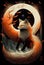 Magical kitsune spirit fox. AI Generated