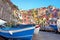 Magical landscape with boats on the streets of Manarola in Cinque Terre, Liguria, Italy, Europe