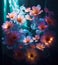 Magical luminescent flower, generated by AI
