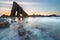 Magical monolith in Asturian beach