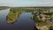 Magical natural landscape panorama  shot from the air