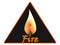 Magical pagan elemental symbol for the element of fire