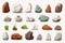 Magical Rocks Set - Flat Minimalistic AI Generated