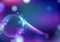 Magical stars fantasy blurry bubbles air blinking Bokeh abstract background, comets sparkle traveling violet galaxy and space