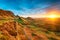 Magical sunrise over the Quiraing on the Isle of Skye