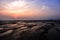 Magical sunset along a coast line