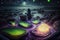 magical surreal futuristic bioluminescent dreamscape