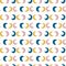 Magical Triple Moon Stripe Background Vector Seamless Pattern. Cute Nighttime symbol for Newborn Baby Bedding, Pyjama
