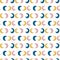 Magical Triple Moon Stripe Background Vector Seamless Pattern. Cute Nighttime symbol for Newborn Baby Bedding, Pyjama, Kids Magic