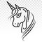 Magical unicorn - legendary mythical creature flat icon for apps and websites