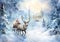 Magical Winter Adventure: A Quaint Journey with Reindeer and a C