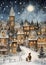 Magical Winter Stroll: A Child\\\'s Adventure Through a Snowy Capit
