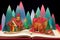 Magical Worlds Unfold Captivating Christmas Pop up Books in Vivid Detail.AI Generated