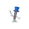 Magician black ballpoint cartoon character with mascot