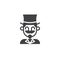 Magician circus actor icon vector