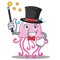 Magician cute jellyfish character cartoon