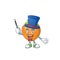 Magician cute persimmon cartoon style with mascot